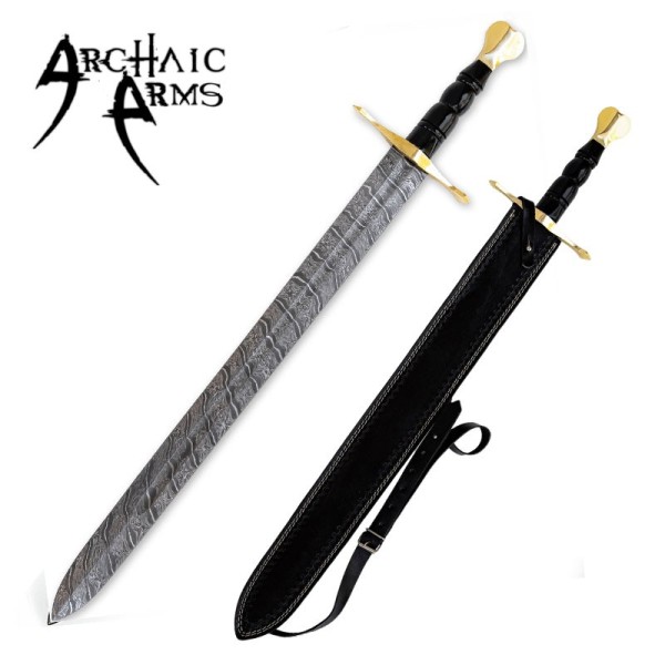 Jewel of the Nation Medieval European Damascus Steel Arming Sword