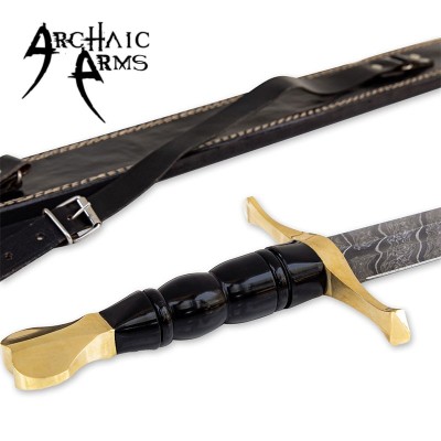 Medieval European Damascus Arming Sword – Regal & Battle-Ready