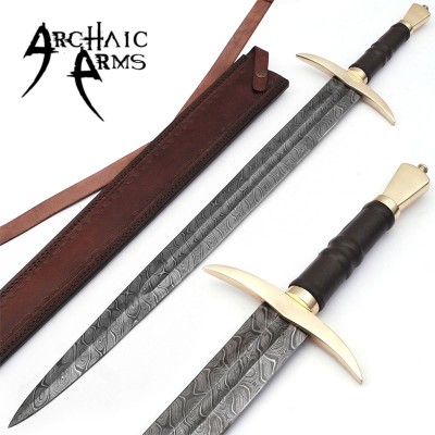 Damascus Steel Viking Sword – Hand-Forged Battle-Ready Blade