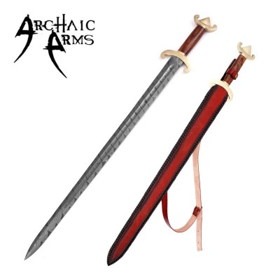 Carolingian Damascus Steel Sword – Hand-Forged Medieval Replica