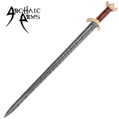 Carolingian Damascus Steel Sword – Hand-Forged Medieval Replica