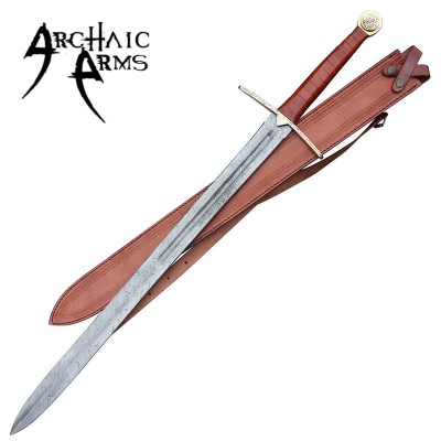 For Valhalla Damascus Viking Sword – Hand-Forged Norse Steel