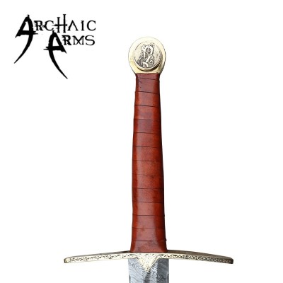 For Valhalla Damascus Viking Sword – Hand-Forged Norse Steel