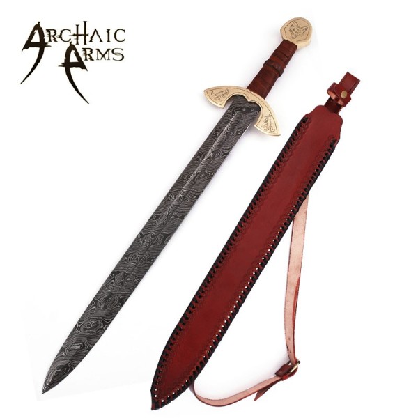 Beautiful Damascus Steel Medieval Sword