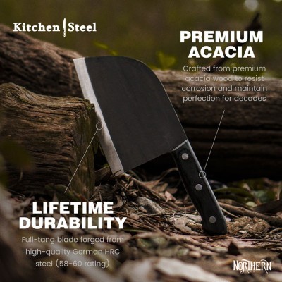 Ragnar Series Butcher Knife – Hand-Forged Viking Precision Blade