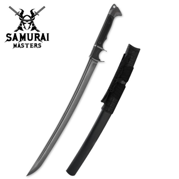 Modern Damascus Wakizashi – Sub-Hilt Tactical Blade