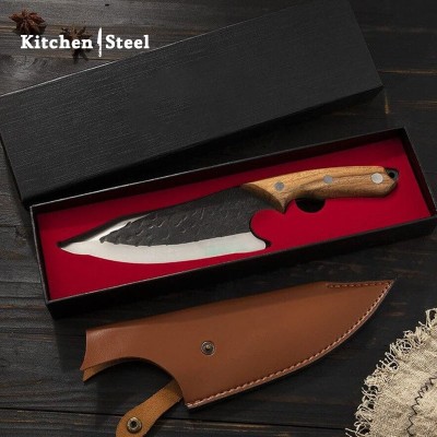 Senjutsu Hand-Forged Butcher Knife – Razor-Sharp & Durable