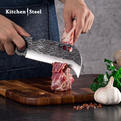 Shuryo Hand-Forged Butcher Knife – Razor-Sharp & Durable