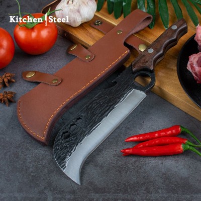 Shuryo Hand-Forged Butcher Knife – Razor-Sharp & Durable