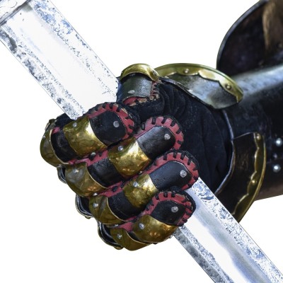 The Cursed Black Knight Medieval Armor Gauntlets – 16-Gauge Steel