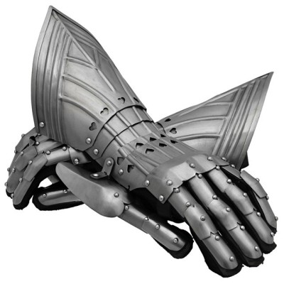 Gothic Medieval Gauntlets – 18-Gauge Steel, Adjustable Belt & Gloves