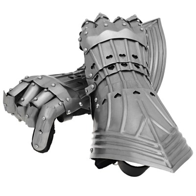 Gothic Medieval Gauntlets – 18-Gauge Steel, Adjustable Belt & Gloves