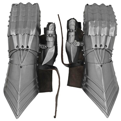 Gothic Mitten Armor Gauntlets – 18-Gauge Steel, Leather Gloves