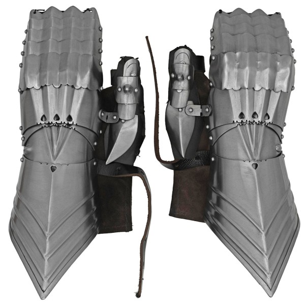 Gothic Mitten Armor Gauntlets – Leather Gloves & Adjustable Buckle