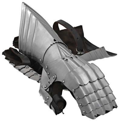 Gothic Mitten Armor Gauntlets – 18-Gauge Steel, Leather Gloves