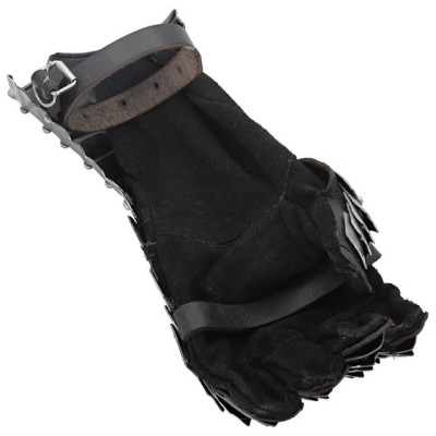 Gothic Spiked Medieval Gauntlets – 18G Steel, Leather Gloves Included