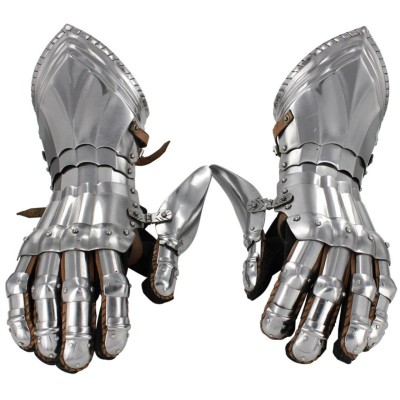 Ironclad Polished Knights Gauntlets – 16G Steel Medieval Armor