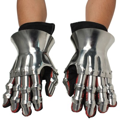 Medieval Renaissance Functional Hourglass Gauntlets – 16G Steel