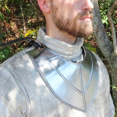 Medieval Siege Warfare Gorget – 18-Gauge Steel Neck Armor