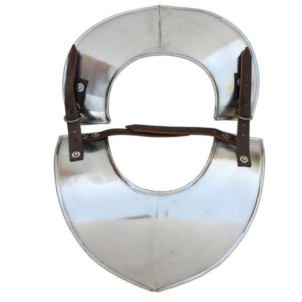 Austere Renaissance Army Gorget – 18-Gauge Steel Armor