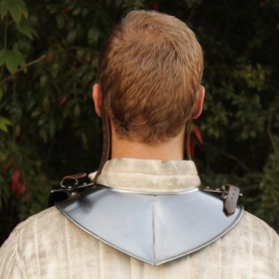 Austere Renaissance Army Gorget – 18-Gauge Steel Neck Armor