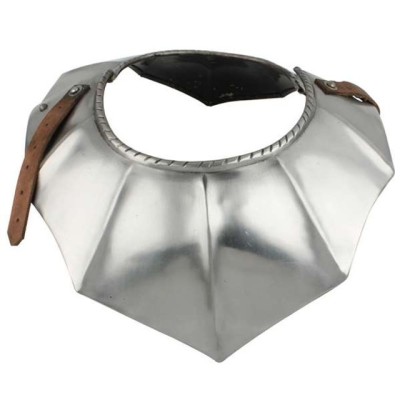 Medieval German Gothic Armor Gorget – 18-Gauge Steel Neck Protection