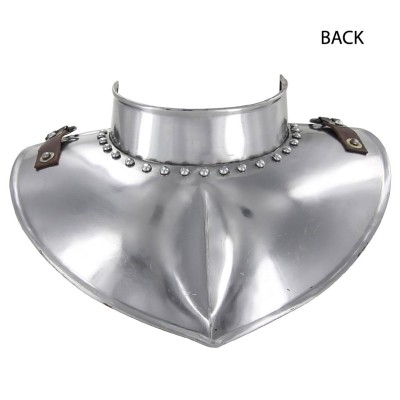 Medieval Renaissance Standing Collar Gorget – 18-Gauge Steel Armor