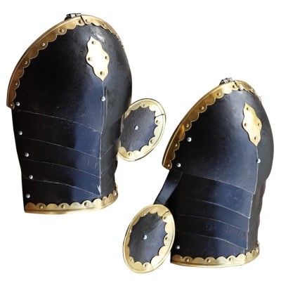 The Cursed Knight Functional Medieval Pauldrons – 16G Steel Armor