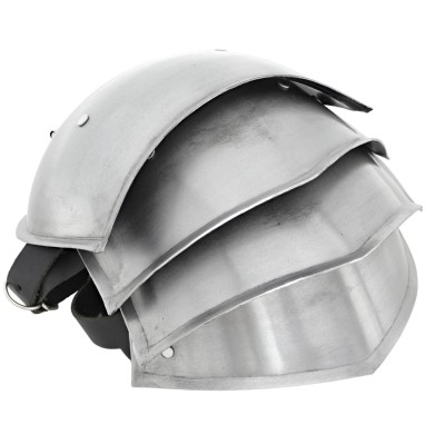 Medieval Simple Pauldrons – 16G Steel Shoulder Armor for Reenactments