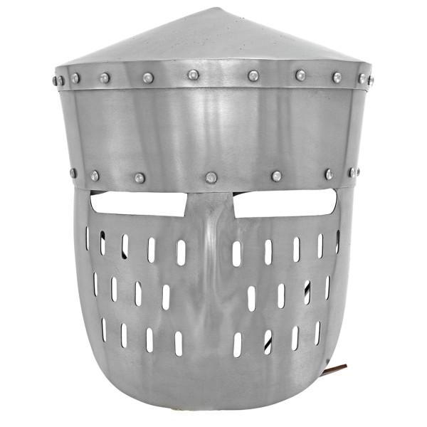 Medieval Kalota Helmet – Leather Liner & Brass Buckle