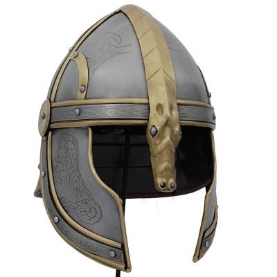 Éomer’s Fantasy Battle Helmet – 18-Gauge Steel & Brass Accents