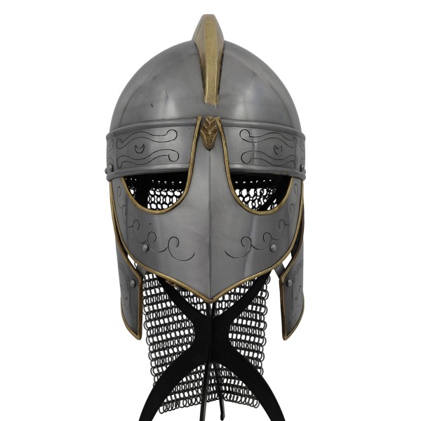 Knights Templar Barbuta Helmet with Visor – 16-Gauge Steel Medieval Armor