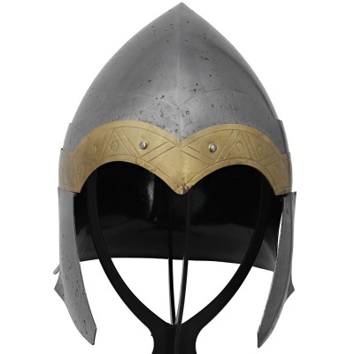 Norse Heritage Viking Battle Helmet – 18-Gauge Steel with Brass Accent