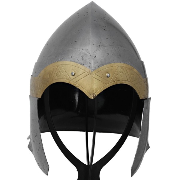 Norse Heritage Viking Battle Helmet – 18-Gauge Steel with Brass Accents