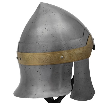 Norse Heritage Viking Battle Helmet – 18-Gauge Steel with Brass Accent