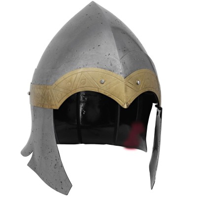 Norse Heritage Viking Battle Helmet – 18-Gauge Steel with Brass Accent