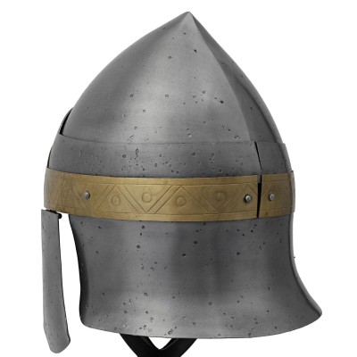 Norse Heritage Viking Battle Helmet – 18-Gauge Steel with Brass Accent