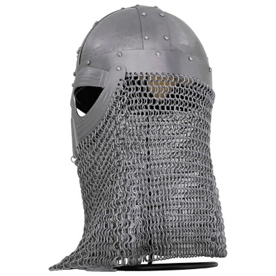 Slash Guard Viking Vendel Helmet – 16G Steel w/ Chainmail