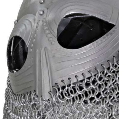 Slash Guard Viking Vendel Helmet – 16G Steel w/ Chainmail