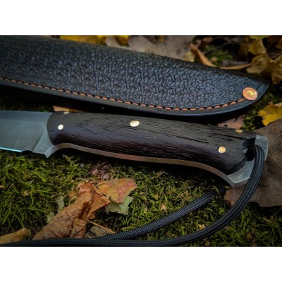 Custom Handmade Knife – Black Oak Handle, Sharp & Durable