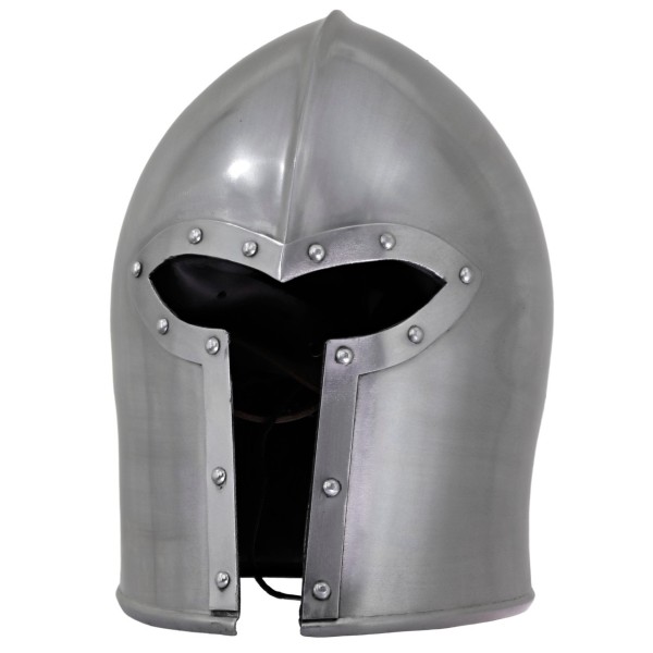 Bearded Combatant 16G Steel Barbuta Helmet – Medieval Reenactment Gear