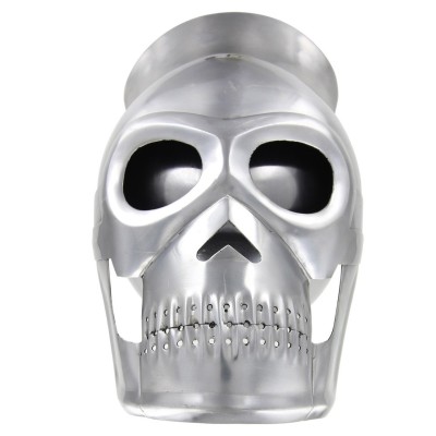 Fantasy Knight Skull Helmet – 18G Steel Battle Armor & Leather Liner