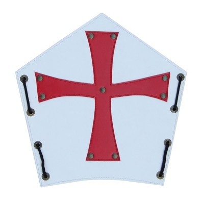 Knights Templar Leather Bracers – Medieval Red Cross Armor