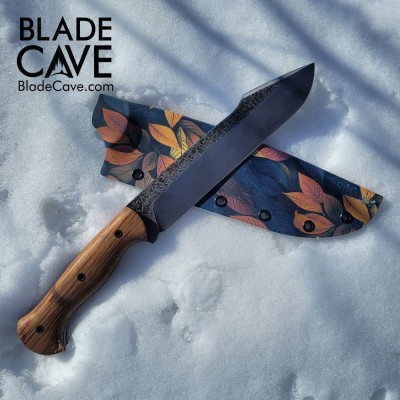 Handmade Raptor Bushcraft Knife – 80CrV2 Steel, Kydex Sheath