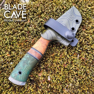 Custom Handmade Bushcraft Knife – Maple & Buckeye Burl