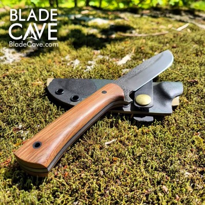 Handmade 80CrV2 Bushcraft Knife – White Wenge Handle