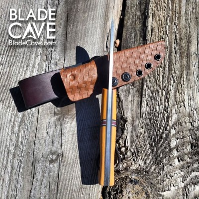 Bushcraft Puukko Knife – 80CrV2 Steel, Micarta Handle, Kydex Sheath