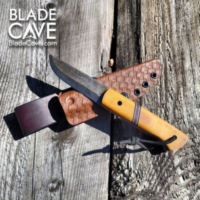 Bushcraft Puukko Knife – 80CrV2 Steel, Micarta Handle, Kydex Sheath