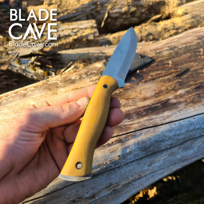 Scandi Grind AEB-L Stainless Steel Knife with Micarta Handle