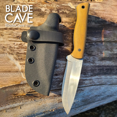 Scandi Grind AEB-L Stainless Steel Knife with Micarta Handle